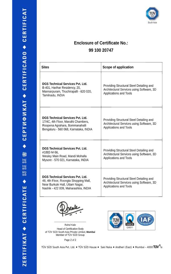 Certificate ISO-TUV 9001-2015